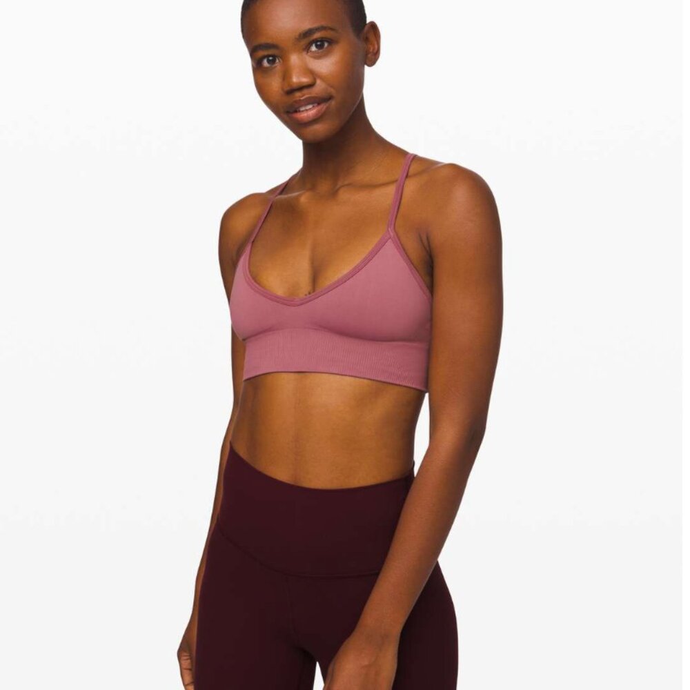 Ribbed Scoop-Neck Bralette in Dusty Rose 10